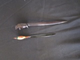Lot of 2, Vintage Hand Carved Wood Letter Openers