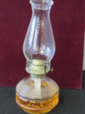 Vintage 14 inch Oil Filled Lamp with Glass Dome