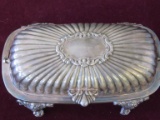 Ornate Silver Plate Butter Dish