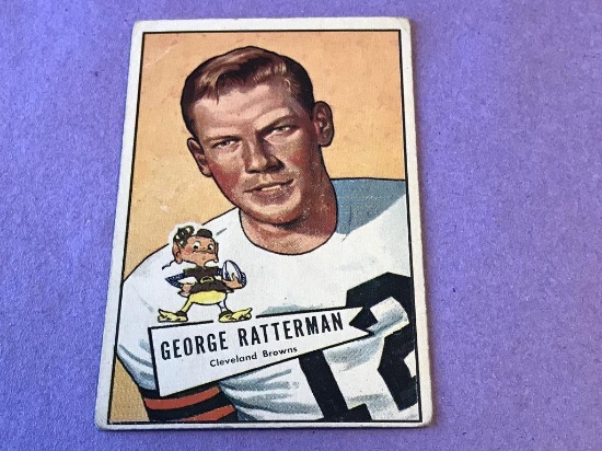 1952 Bowman Football Large #111 GEOEGE RATTERMAN