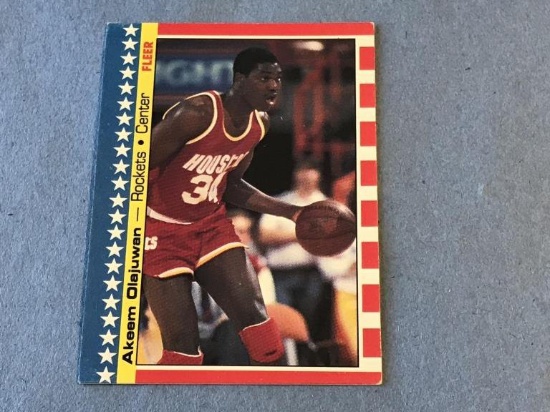 1987 Fleer Sticker Basketball #3 Akeem Olajuwon