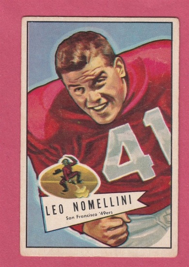 1952 BOWMAN FOOTBALL LARGE #125 LEO NOMELLINI HOF