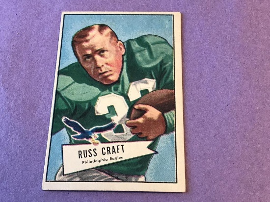 1952 Bowman Football Large #116 RUSS CRAFT