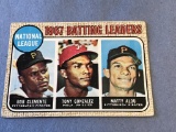 1968 Topps  # 1 N.L. Batting Leaders