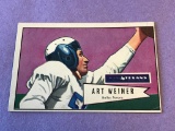 1952 Bowman Football Large #114 ART EDWARD WEINER