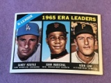 1966 Topps #221 ERA Leaders Koufax Marichal Law