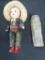 Lot of 2 Mexican Relief Carving & Boy Doll