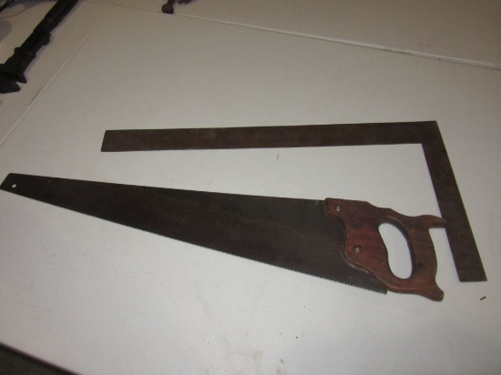 Vintage Saw and Square