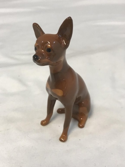 Vintage Chihuahua Pinscher porcelain figure 4"