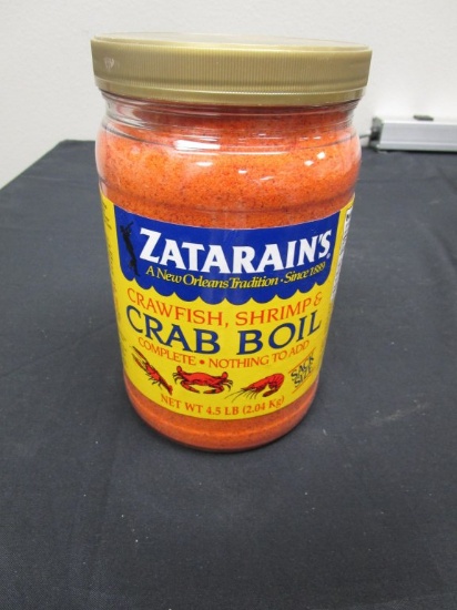 4.5lb jar of Zatarains Crab Boil