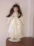 Vintage Bride Doll with Porcelain Face & Hands