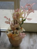 36 inch Pink Potted Fake Flowers