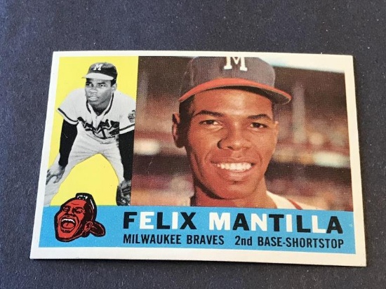 #19 FELIX MANTILLA 1960 Topps Baseball Card