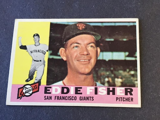 #23 EDDIE FISHER 1960 Topps Baseball Card