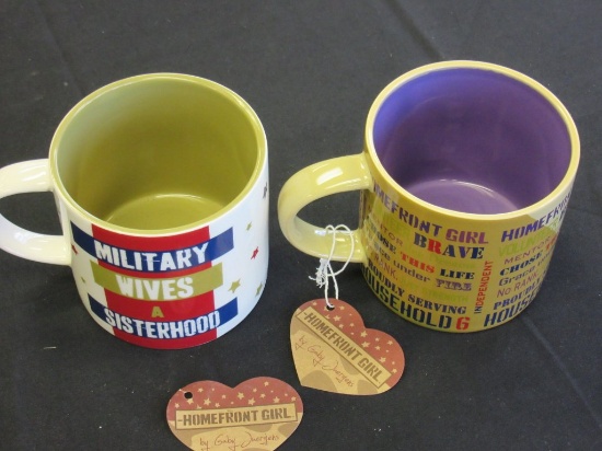 Lot of 2 New Home Front Girl Military Wives Mugs