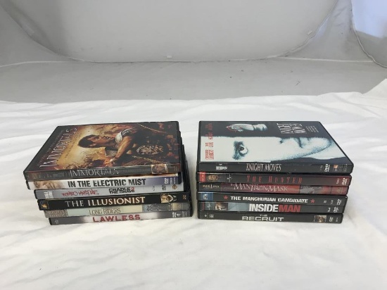 Lot of 12 ACTION DVD Movies-Lawless, The Recruit