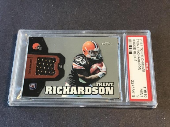 TRENT RICHARDSON Topps Chrome Rookie Relics PSA 9