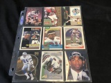 DEION SANDERS Lot of 9 Football Cards with Rookie