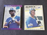 KEN GRIFFEY JR Lot of 2 Rookie Cards 1989