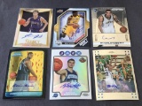 Lot of 6 Basketball Autograph Insert Cards
