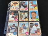 1968 Topps Baseball Cards Lot of 9 Stars & HOF