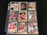 JOE MONTANA Lot of 9 Football Cards