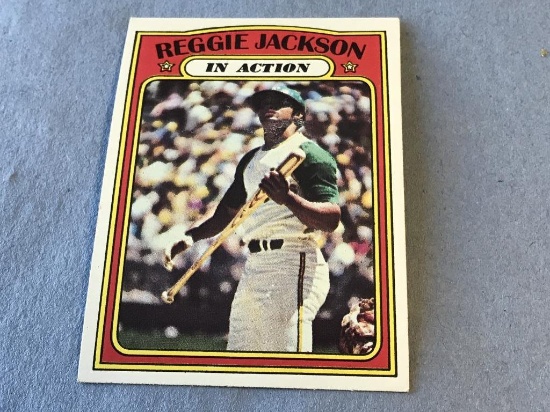 1972 Topps Baseball Reggie Jackson IN ACTION #436