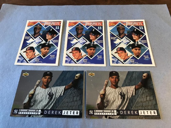 Lot of 5  DEREK JETER Baseball Rookie Cards