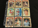 1972 Topps Baseball Cards Lot of 9 Stars & HOF