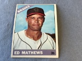 1966 Topps ED MATHEWS Baseball Card #200