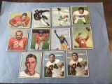 Lot of 11 1950 Bowman Football Cards