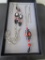 Lot of 2 Black and Red Costume Jewelry Necklaces