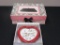 Lot of 2 Cute Pink Storage Box & Heart Shape Clock