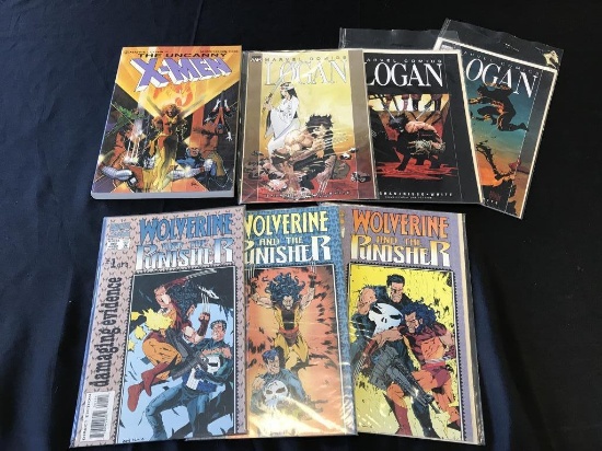 Lot of 7 Comics-Wolverine, Punisher, X-Men