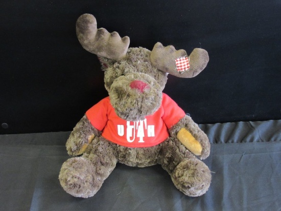 10 inch Plush Stuffed Moose with Utah Vest