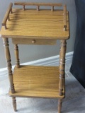 Vintage End Table with Drawer & Bottom Shelf