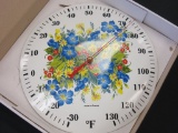 11 inch Floral Metal Temperature Gauge NIB