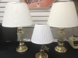 Lot of 3 Table Lamps with shades