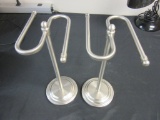 Lot of 2 12 inch Chrome Counter Towel Racks