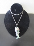 Abalone Shell Fish Pendant on Chain