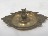 Vintage lenwile brass dish  with owl in center