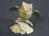 6 X 6 inch Brass Owl