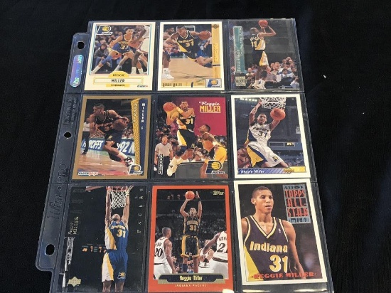 REGGIE MILLER Lot of 9 Basketball Cards