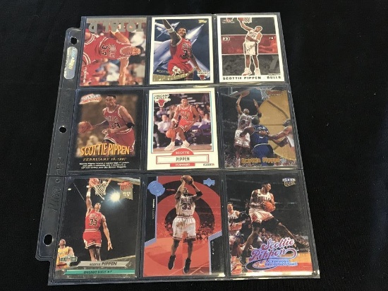 SCOTTIE PIPPEN Lot of 9 Basketball Cards