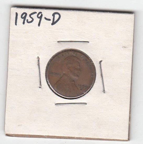 1959-D Lincoln Cents, Memorial Reverse