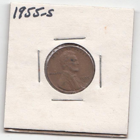 1955-S Lincoln Cents, Wheat Reverse