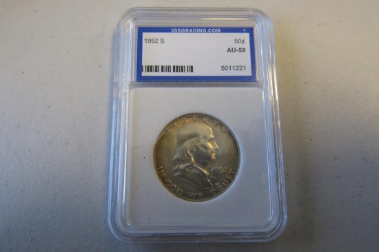 1952-S Franklin Half Dollar 50C