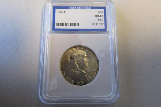 1952-D Franklin Half Dollar 50C