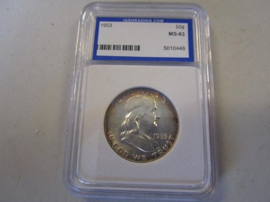 Graded 1953 Franklin Half Dollar MS-63