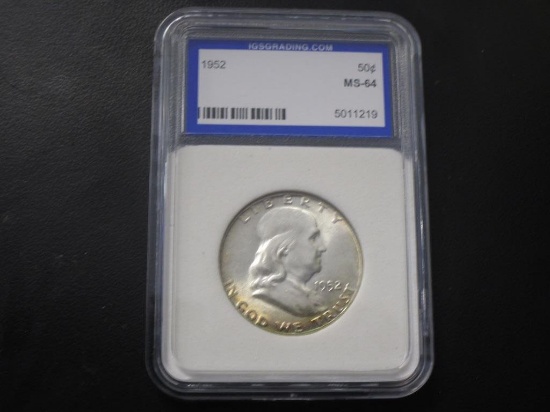 Graded 1952 Franklin, Half Dollar MS-64